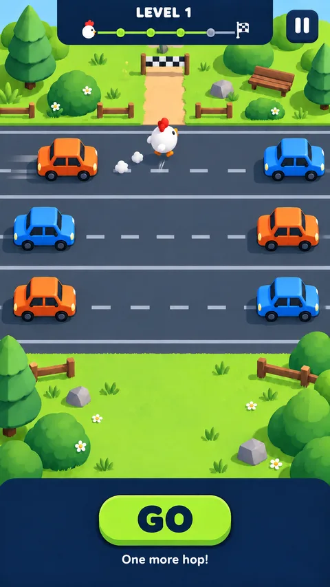One lane left between the chicken and the finish line